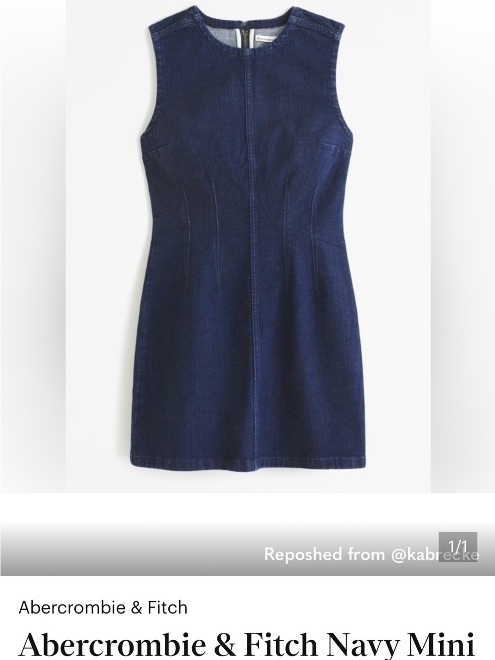 Abercrombie & Fitch Denim Sleeveless Denim shell Dress